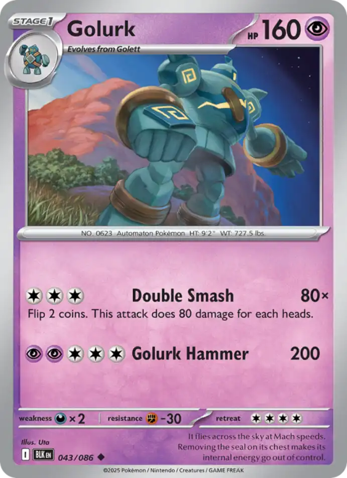 golurk-uncommon-black-bolt-043-86-pokemon-karti.webp Golurk - Uncommon - Black Bolt - 043/86 - Pokemon Kartı - Görsel 1