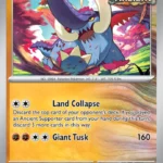 Great Tusk - Reverse Holo Uncommon - Prismatic Evolutions - 055/131 - Pokemon Kartı