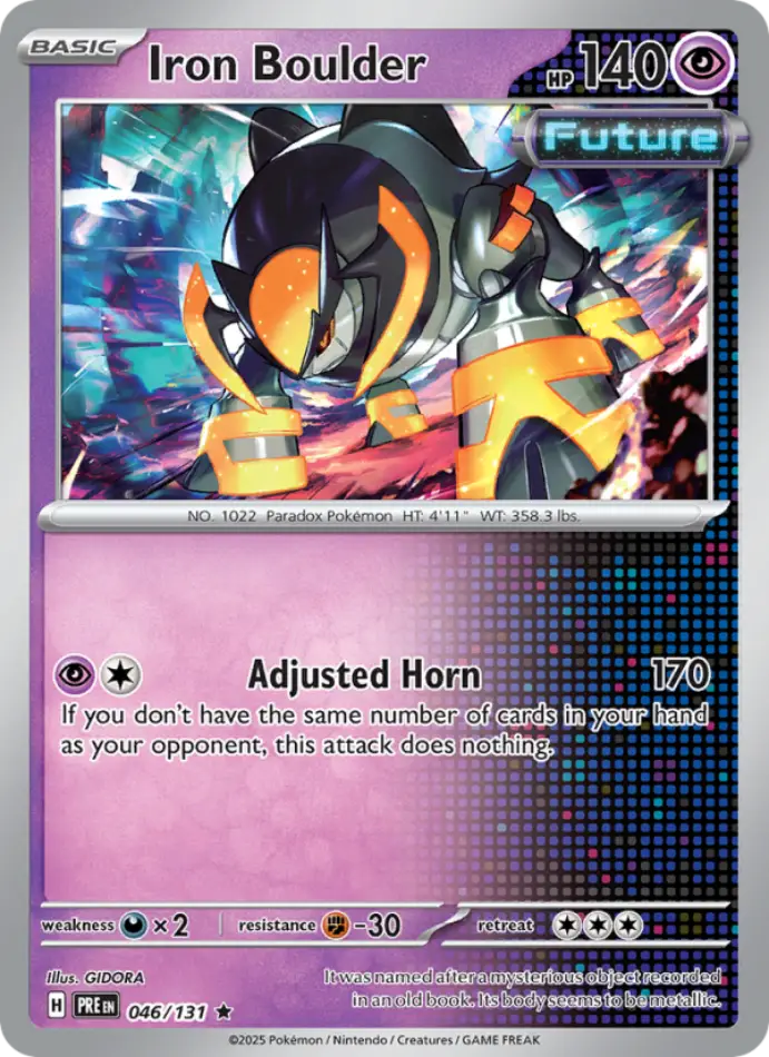 iron-boulder-holo-rare-prismatic-evolutions-046-131-pokemon-karti.webp Iron Boulder - Holo Rare - Prismatic Evolutions - 046/131 - Pokemon Kartı - Görsel 1
