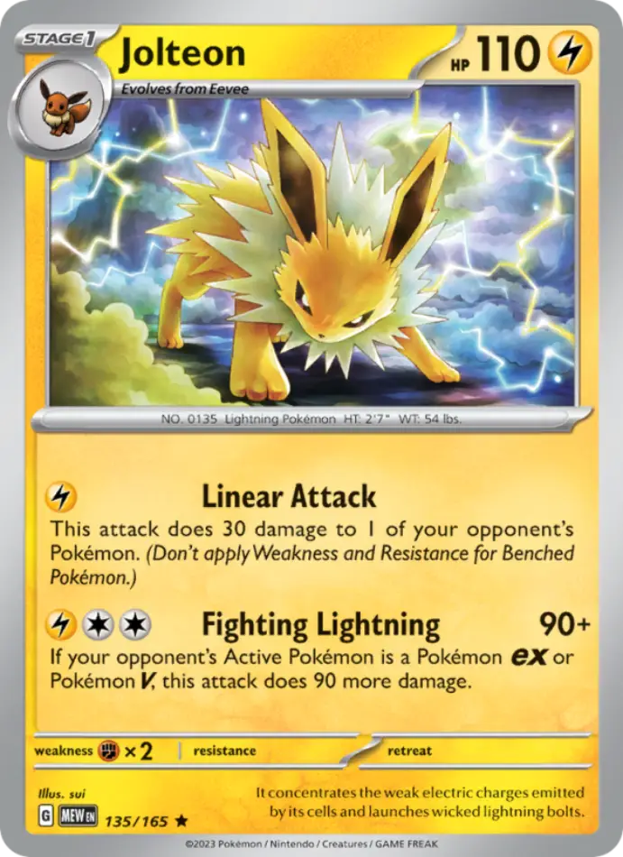 jolteon-holo-rare-151-135-165-pokemon-karti.webp Jolteon - Holo Rare - 151 - 135/165 - Pokemon Kartı - Görsel 1