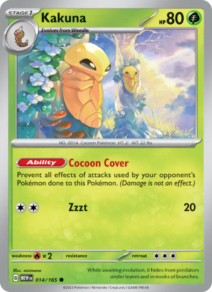 kakuna-common-151-014-165-pokemon-karti.webp Kakuna - Reverse Holo Common - 151 - 014/165 - Pokemon Kartı - Görsel 1