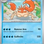 Kingler - Reverse Holo Uncommon - 151 - 099/165 - Pokemon Kartı