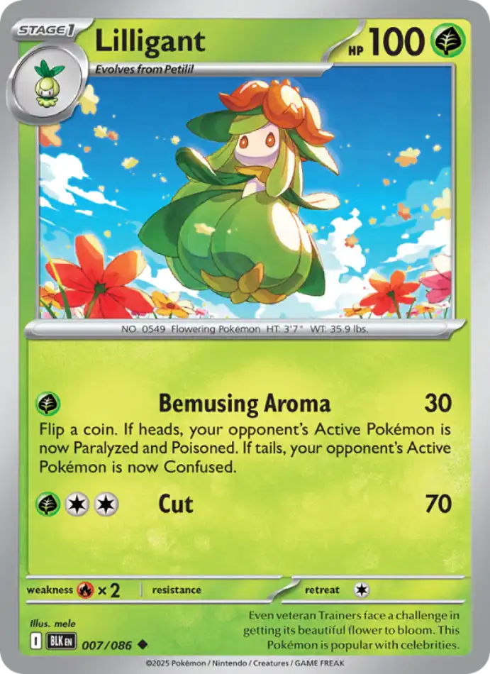 lilligant-uncommon-black-bolt-007-86-pokemon-karti.webp Lilligant - Master Ball Reverse Holo Uncommon - Black Bolt - 007/86 - Pokemon Kartı - Görsel 1