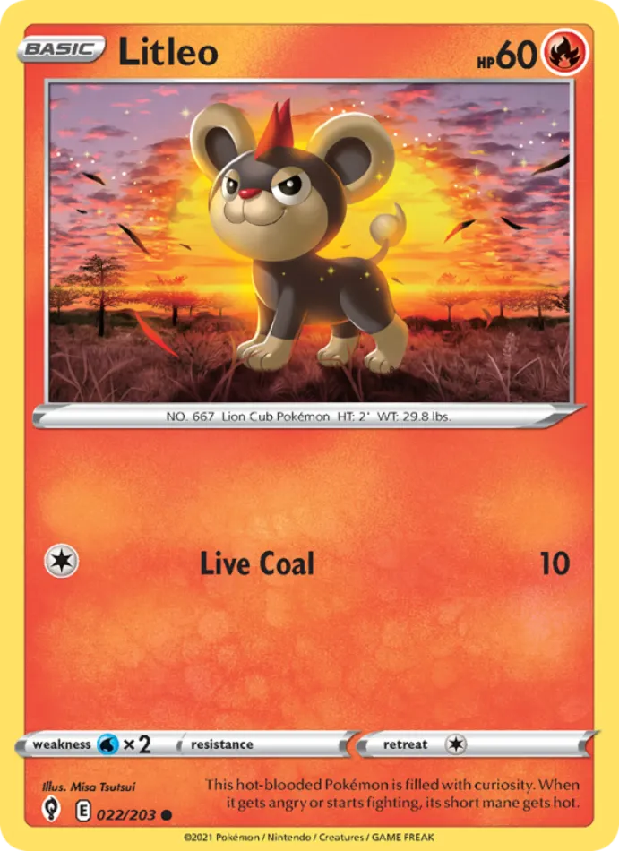 litleo-common-evolving-skies-022-203-pokemon-karti.webp Litleo - Reverse Holo Common - Evolving Skies - 022/203 - Pokemon Kartı - Görsel 1