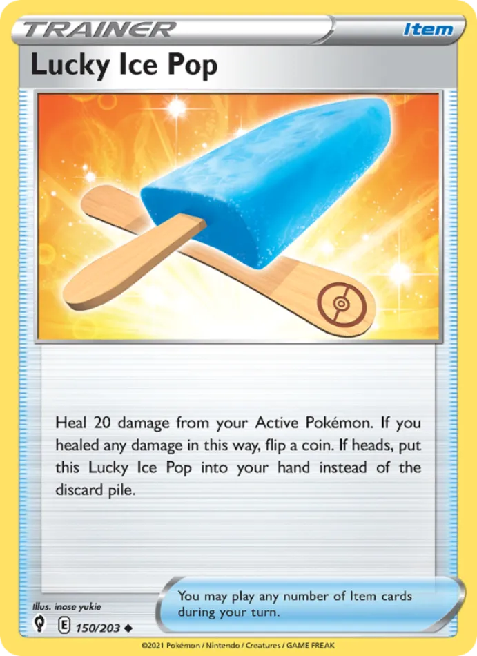 lucky-ice-pop-uncommon-evolving-skies-150-203-trainer-karti.webp Lucky Ice Pop - Reverse Holo Uncommon - Evolving Skies - 150/203 - Trainer Kartı - Görsel 1