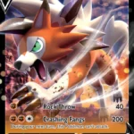 Lycanroc V - Holo Rare V - Evolving Skies - 091/203 - Pokemon Kartı