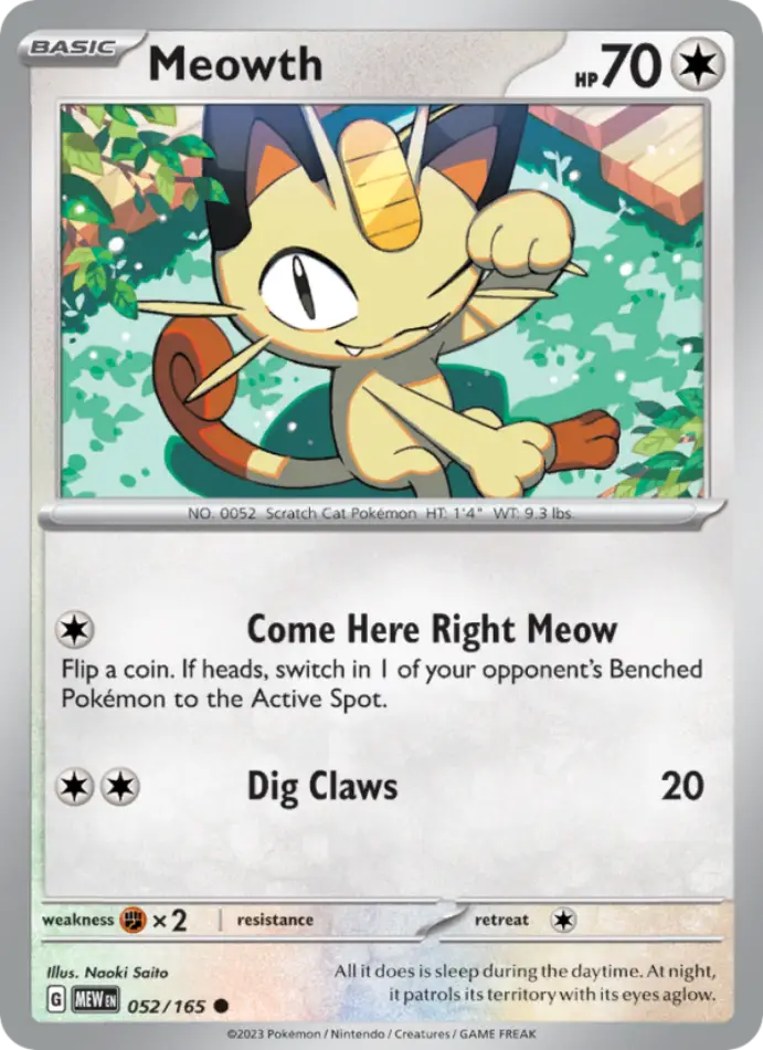 meowth-common-151-052-165-pokemon-karti.webp Meowth - Common - 151 - 052/165 - Pokemon Kartı - Görsel 1