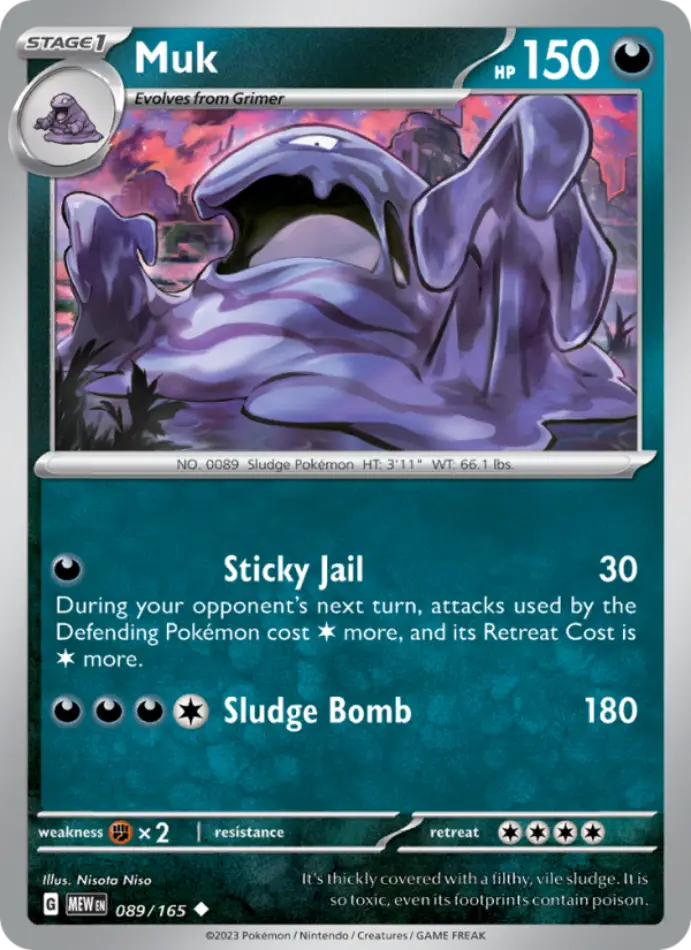 muk-uncommon-151-089-165-pokemon-karti.webp Muk - Reverse Holo Uncommon - 151 - 089/165 - Pokemon Kartı - Görsel 1