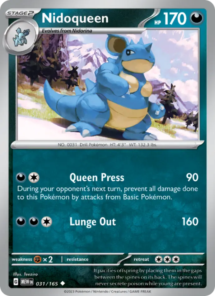nidoqueen-uncommon-151-031-165-pokemon-karti.webp Nidoqueen - Uncommon - 151 - 031/165 - Pokemon Kartı - Görsel 1