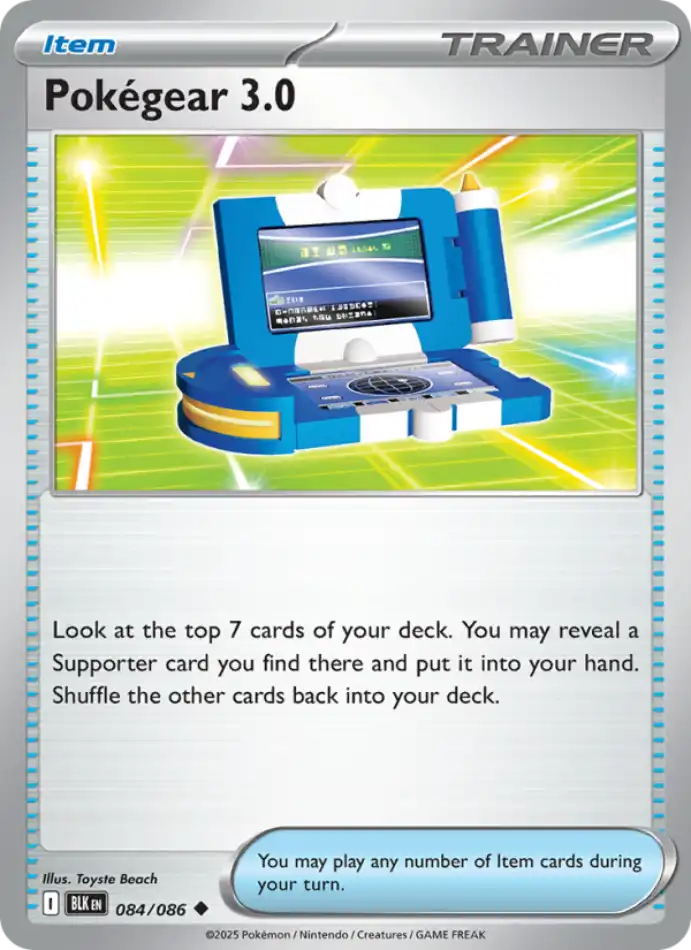 pokegear-3-0-uncommon-black-bolt-084-86-trainer-karti.webp Pokégear 3.0 - Reverse Holo Uncommon - Black Bolt - 084/86 - Trainer Kartı - Görsel 1