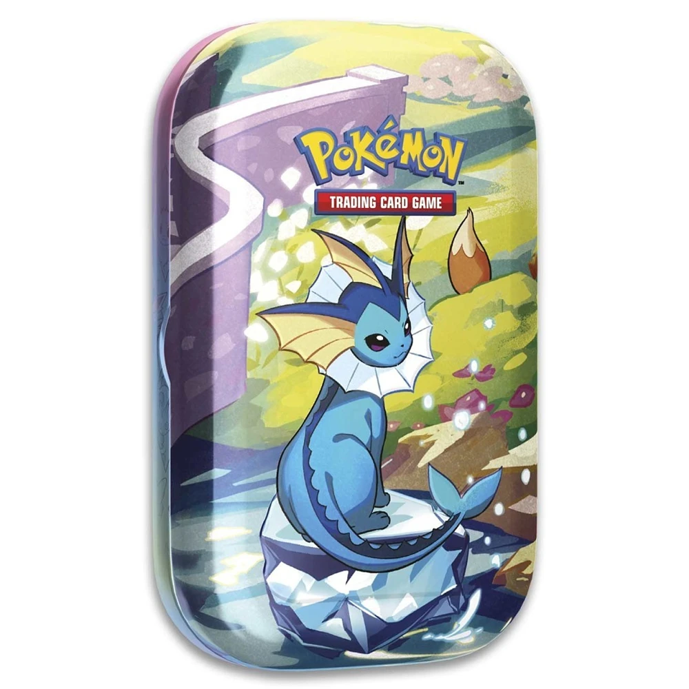 pokemon-tcg-prismatic-evolutions-mini-tin-vaporeon Pokémon TCG: Prismatic Evolutions Mini Tin (Vaporeon) - Görsel 1