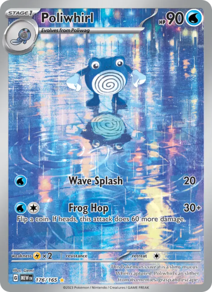 poliwhirl-illustration-rare-151-176-165-pokemon-karti.webp Poliwhirl - Illustration Rare - 151 - 176/165 - Pokemon Kartı - Görsel 1