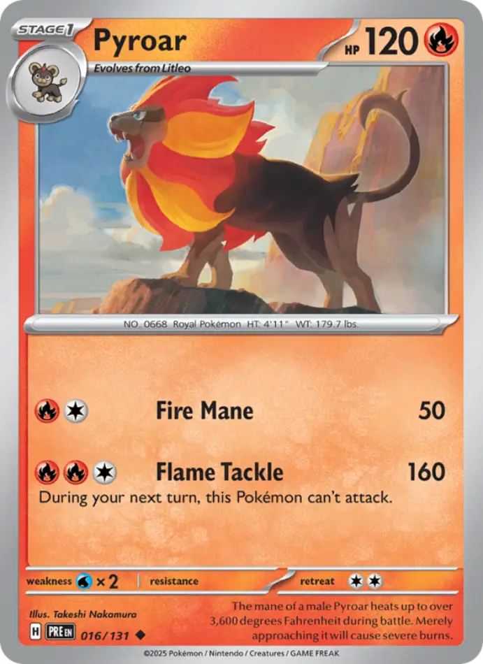 pyroar-uncommon-prismatic-evolutions-016-131-pokemon-karti.webp Pyroar - Uncommon - Prismatic Evolutions - 016/131 - Pokemon Kartı - Görsel 1