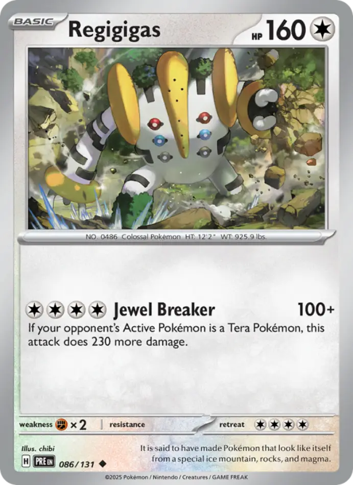 regigigas-uncommon-prismatic-evolutions-086-131-pokemon-karti.webp Regigigas - Reverse Holo Uncommon - Prismatic Evolutions - 086/131 - Pokemon Kartı - Görsel 1