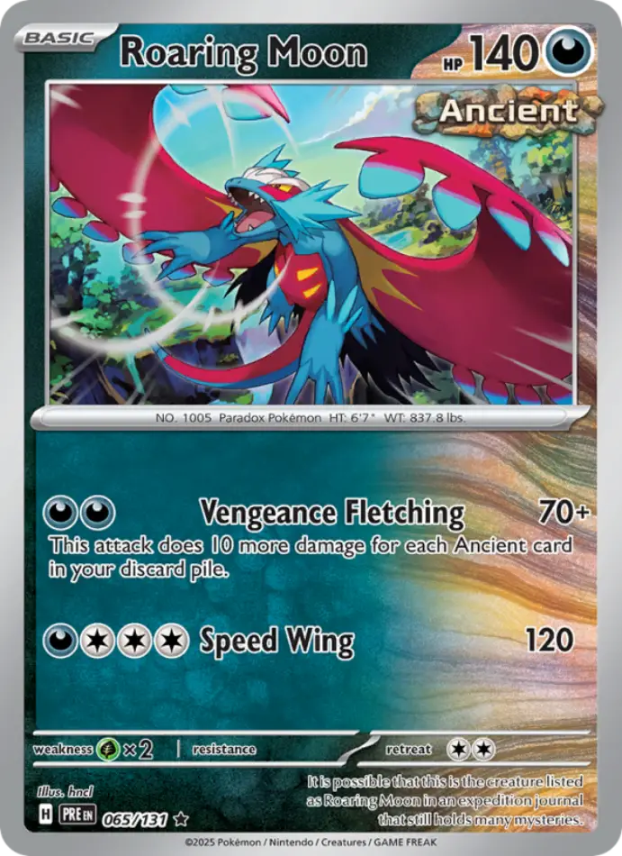 roaring-moon-holo-rare-prismatic-evolutions-065-131-pokemon-karti.webp Roaring Moon - Master Ball Reverse Holo Rare - Prismatic Evolutions - 065/131 - Pokemon Kartı - Görsel 1