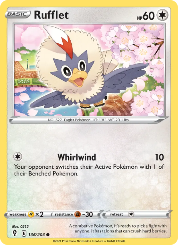 rufflet-common-evolving-skies-136-203-pokemon-karti.webp Rufflet - Reverse Holo Common - Evolving Skies - 136/203 - Pokemon Kartı - Görsel 1