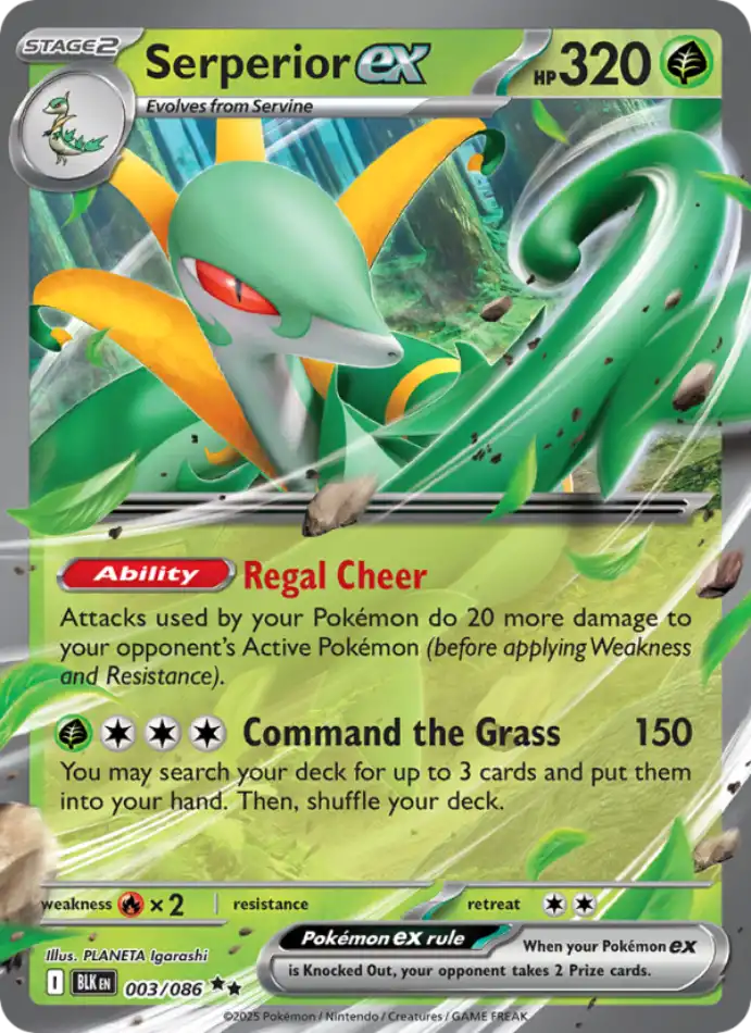 serperior-ex-double-rare-black-bolt-003-86-pokemon-karti.webp Serperior ex - Double Rare - Black Bolt - 003/86 - Pokemon Kartı - Görsel 1