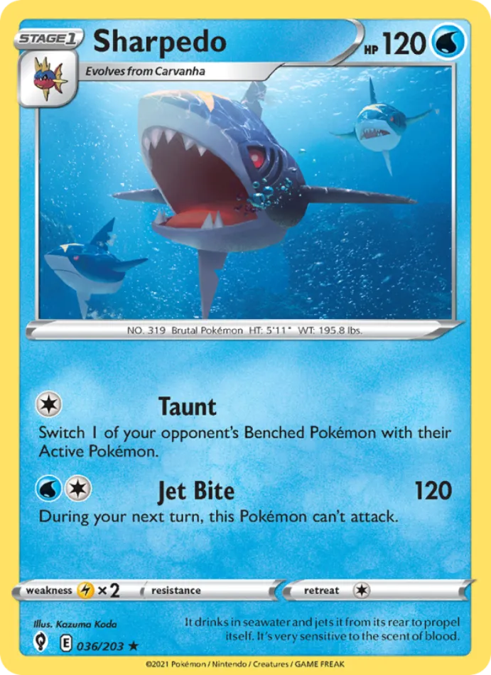sharpedo-rare-evolving-skies-036-203-pokemon-karti.webp Sharpedo - Rare - Evolving Skies - 036/203 - Pokemon Kartı - Görsel 1