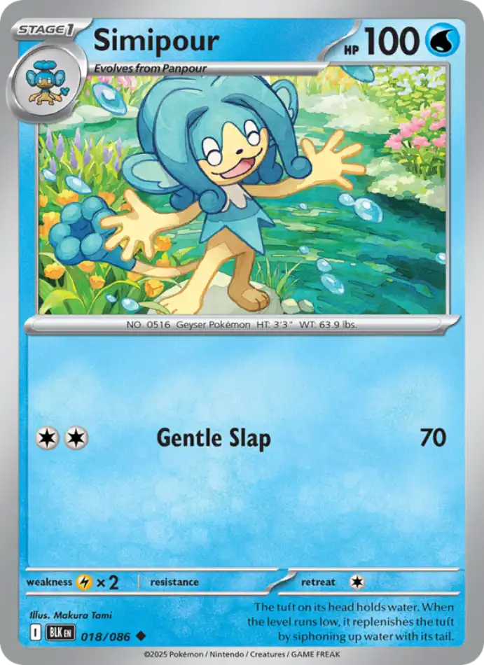 simipour-uncommon-black-bolt-018-86-pokemon-karti.webp Simipour - Poke Ball Reverse Holo Uncommon - Black Bolt - 018/86 - Pokemon Kartı - Görsel 1