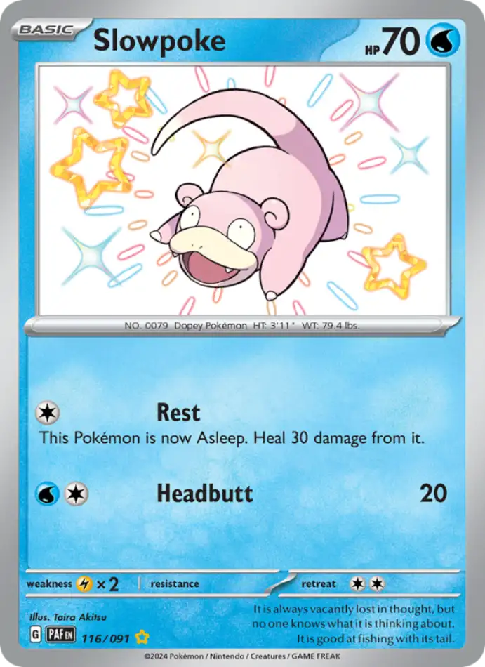 slowpoke-paldean-fates-116-91-pokemon-karti.webp Slowpoke - Shiny Rare - Paldean Fates - 116/91 - Pokemon Kartı - Görsel 1