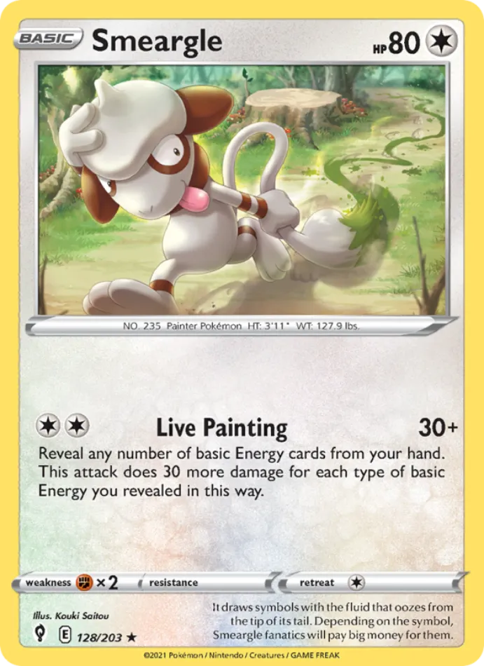 smeargle-rare-evolving-skies-128-203-pokemon-karti.webp Smeargle - Reverse Holo Rare - Evolving Skies - 128/203 - Pokemon Kartı - Görsel 1