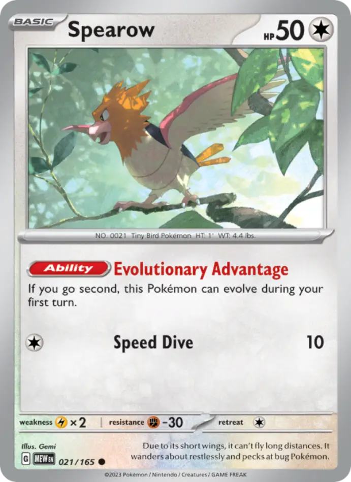 spearow-common-151-021-165-pokemon-karti.webp Spearow - Common - 151 - 021/165 - Pokemon Kartı - Görsel 1