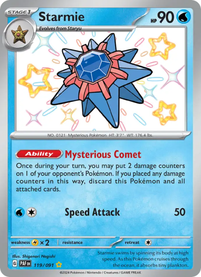 starmie-paldean-fates-119-91-pokemon-karti.webp Starmie - Shiny Rare - Paldean Fates - 119/91 - Pokemon Kartı - Görsel 1