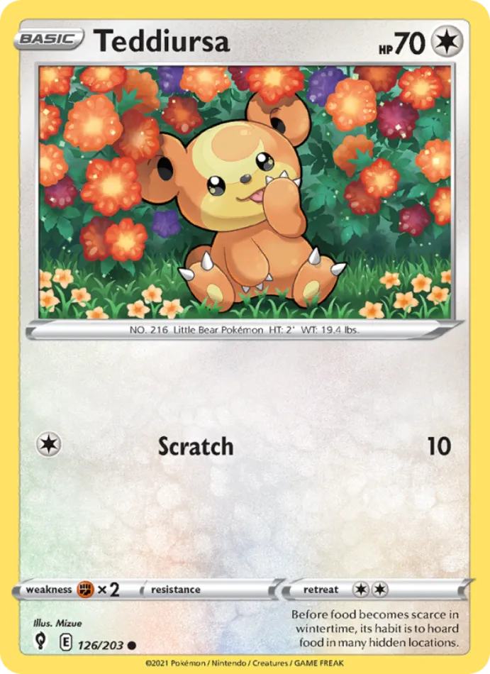 teddiursa-common-evolving-skies-126-203-pokemon-karti.webp Teddiursa - Common - Evolving Skies - 126/203 - Pokemon Kartı - Görsel 1