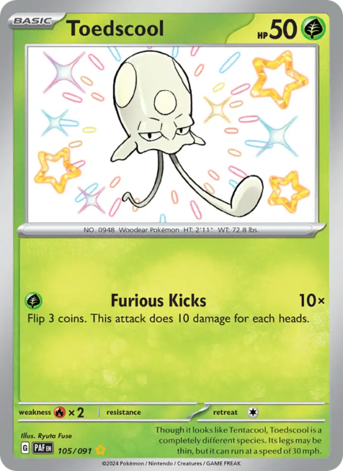 toedscool-paldean-fates-105-91-pokemon-karti.webp Toedscool - Shiny Rare - Paldean Fates - 105/91 - Pokemon Kartı - Görsel 1