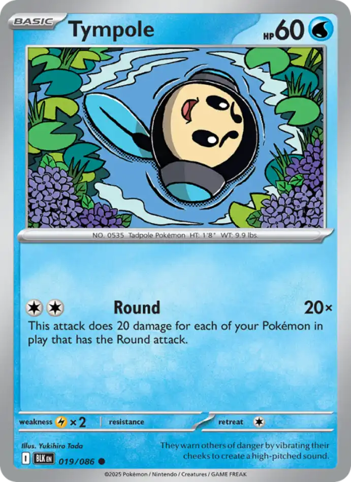 tympole-common-black-bolt-019-86-pokemon-karti.webp Tympole - Reverse Holo Common - Black Bolt - 019/86 - Pokemon Kartı - Görsel 1