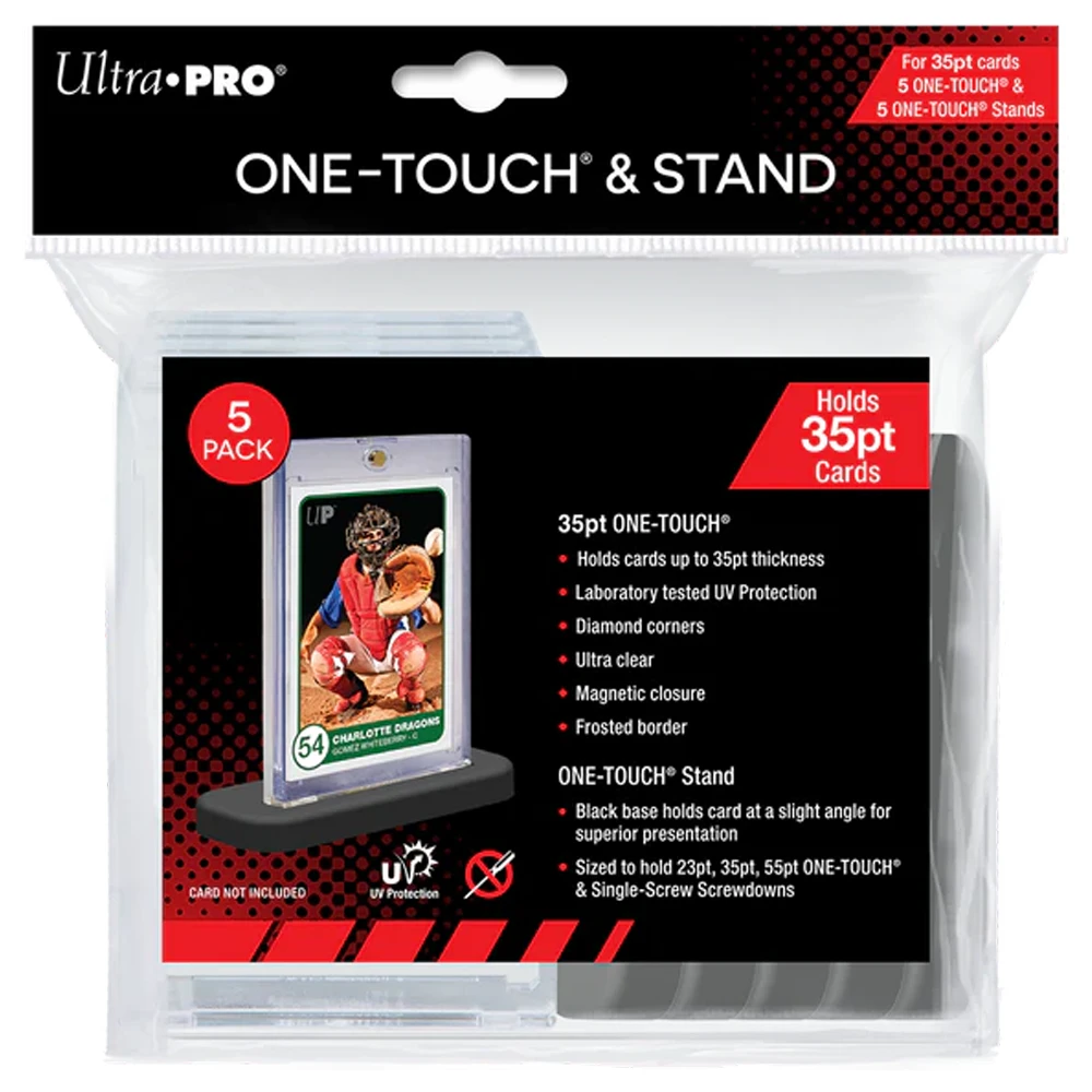 ultra-pro-magnetic-one-touch-kart-tutucu-sergileme-standi-35pt-5li-paket Ultra Pro Magnetic One-Touch 35PT + Kart Tutucu Sergileme Standı Combo (5'li Paket) - Görsel 1