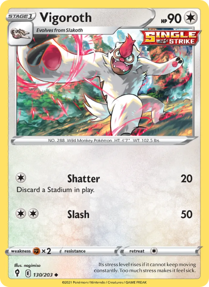 vigoroth-uncommon-evolving-skies-130-203-pokemon-karti.webp Vigoroth - Reverse Holo Uncommon - Evolving Skies - 130/203 - Pokemon Kartı - Görsel 1