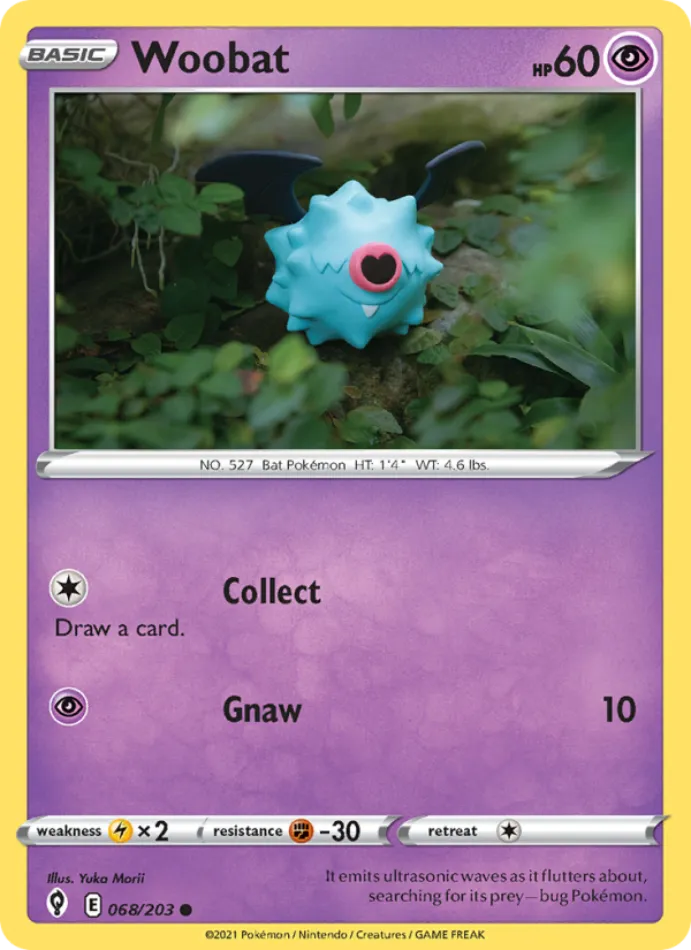 woobat-common-evolving-skies-068-203-pokemon-karti.webp Woobat - Reverse Holo Common - Evolving Skies - 068/203 - Pokemon Kartı - Görsel 1