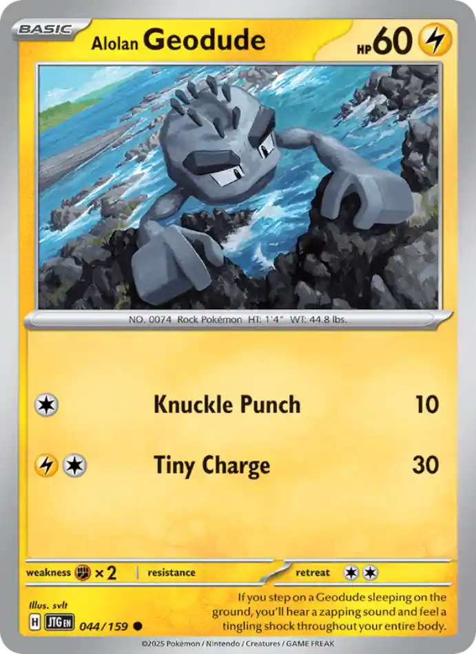 alolan-geodude-common-journey-together-044-159-pokemon-karti.webp Alolan Geodude - Reverse Holo Common - Journey Together - 044/159 - Pokemon Kartı - Görsel 1
