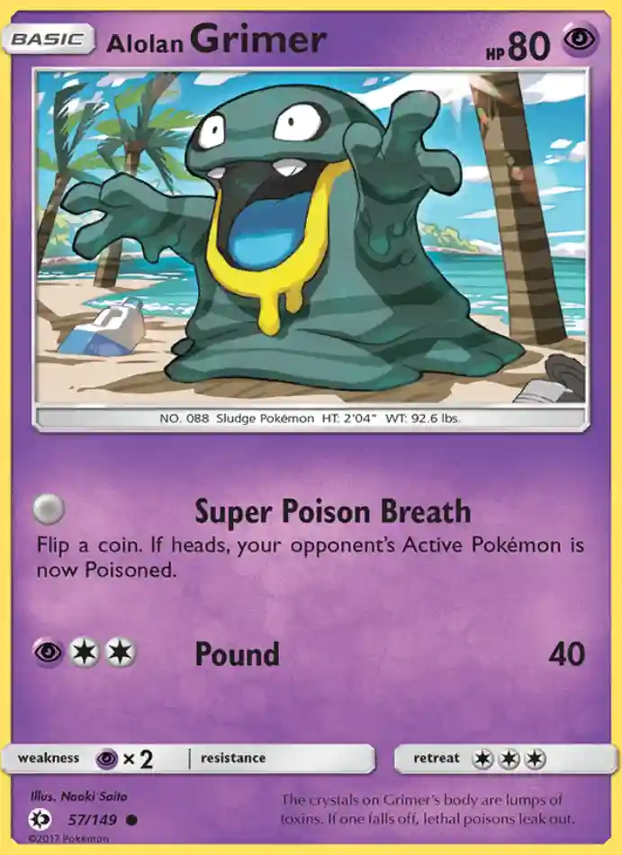 alolan-grimer-common-sun-moon-057-149-pokemon-karti.webp Alolan Grimer - Common - Sun & Moon - 057/149 - Pokemon Kartı - Görsel 1