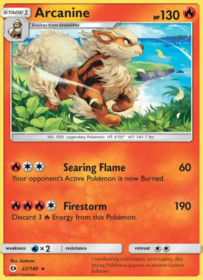 arcanine-rare-sun-moon-022-149-pokemon-karti.webp Arcanine - Holo Rare - Sun & Moon - 022/149 - Pokemon Kartı - Görsel 1