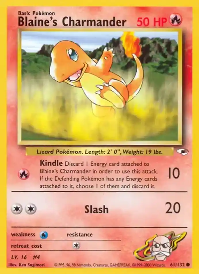 blaine-s-charmander-common-gym-heroes-061-132-pokemon-karti.webp Blaine's Charmander - Common - Gym Heroes - 061/132 - Pokemon Kartı - Görsel 1