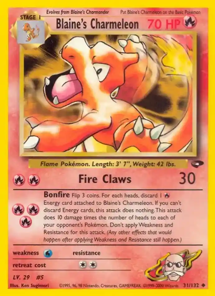 blaine-s-charmeleon-uncommon-gym-challenge-031-132-pokemon-karti.webp Blaine's Charmeleon - Uncommon - Gym Challenge - 031/132 - Pokemon Kartı - Görsel 1