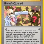 Blaine's Quiz #1 - Rare - Gym Heroes - 097/132 - Trainer Kartı