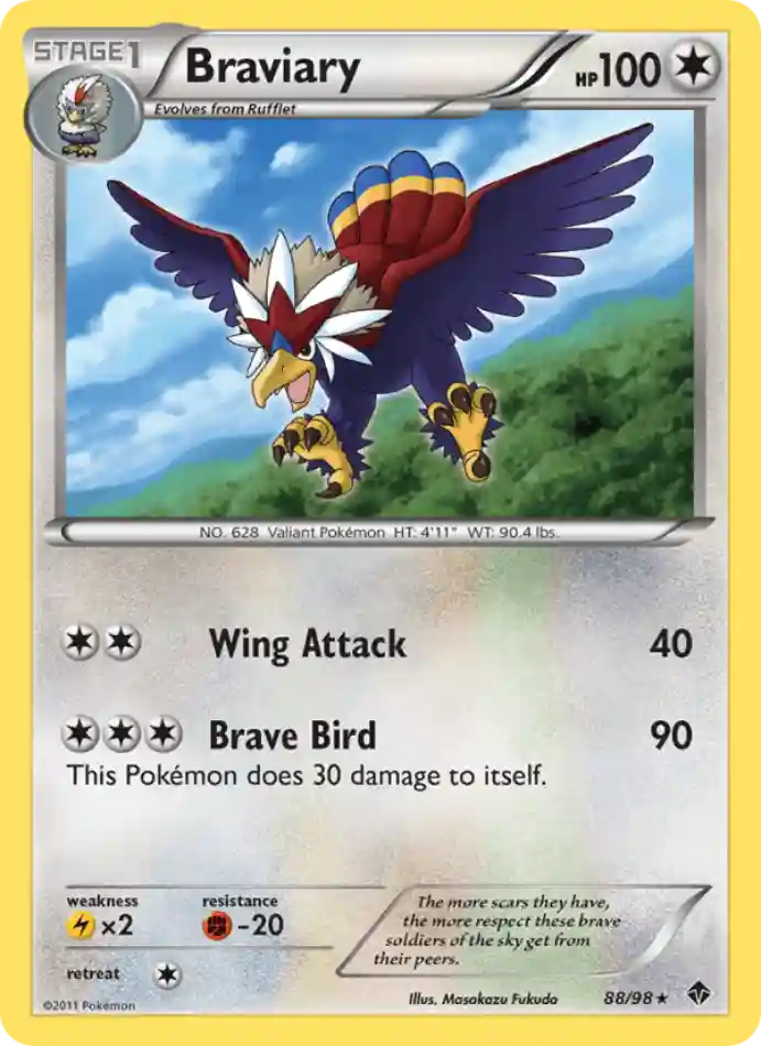 braviary-rare-emerging-powers-088-98-pokemon-karti.webp Braviary - Reverse Holo Rare - Emerging Powers - 088/98 - Pokemon Kartı - Görsel 1