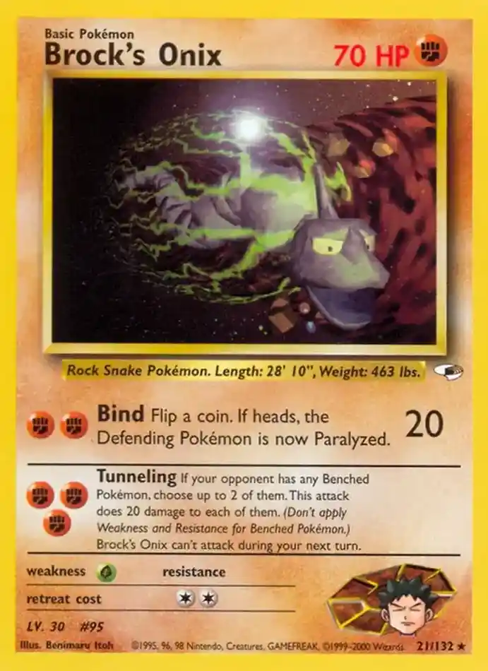 brock-s-onix-rare-holo-gym-heroes-021-132-pokemon-karti.webp Brock's Onix - Rare Holo - Gym Heroes - 021/132 - Pokemon Kartı - Görsel 1
