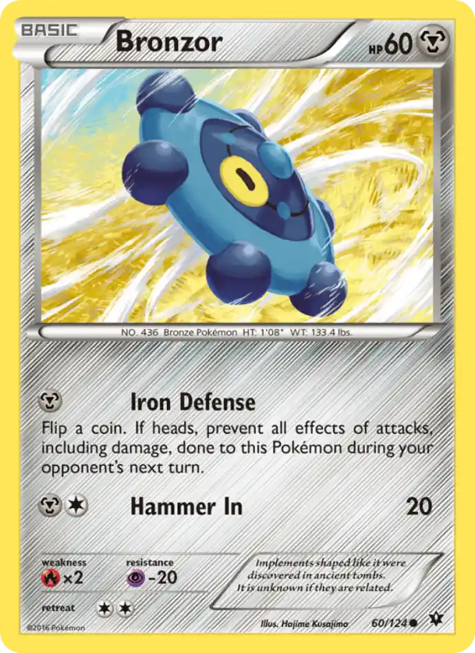bronzor-common-fates-collide-060-124-pokemon-karti.webp Bronzor - Reverse Holo Common - Fates Collide - 060/124 - Pokemon Kartı - Görsel 1