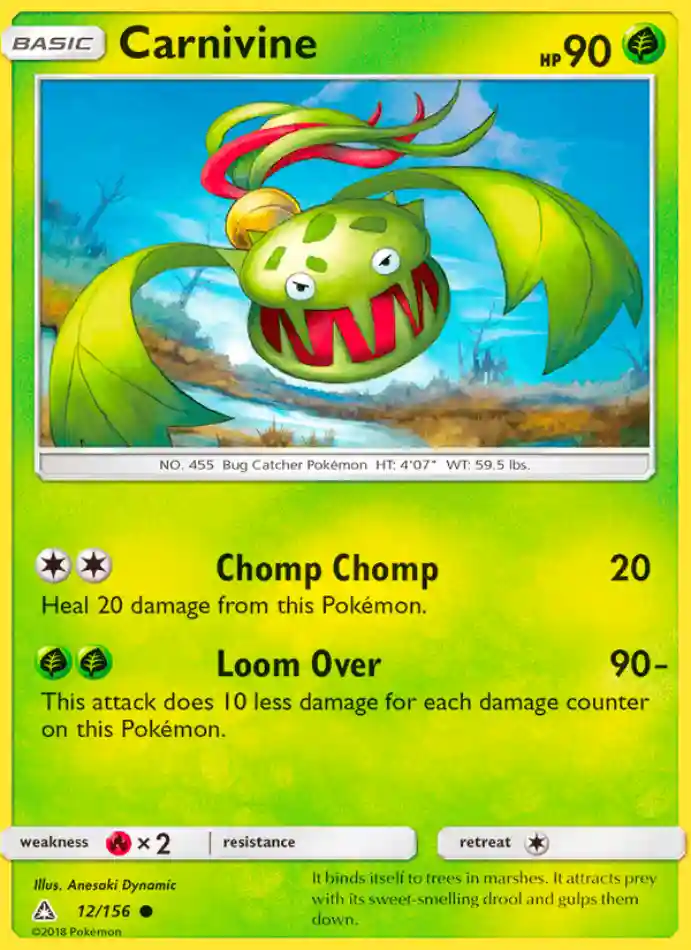 carnivine-common-ultra-prism-012-156-pokemon-karti.webp Carnivine - Common - Ultra Prism - 012/156 - Pokemon Kartı - Görsel 1