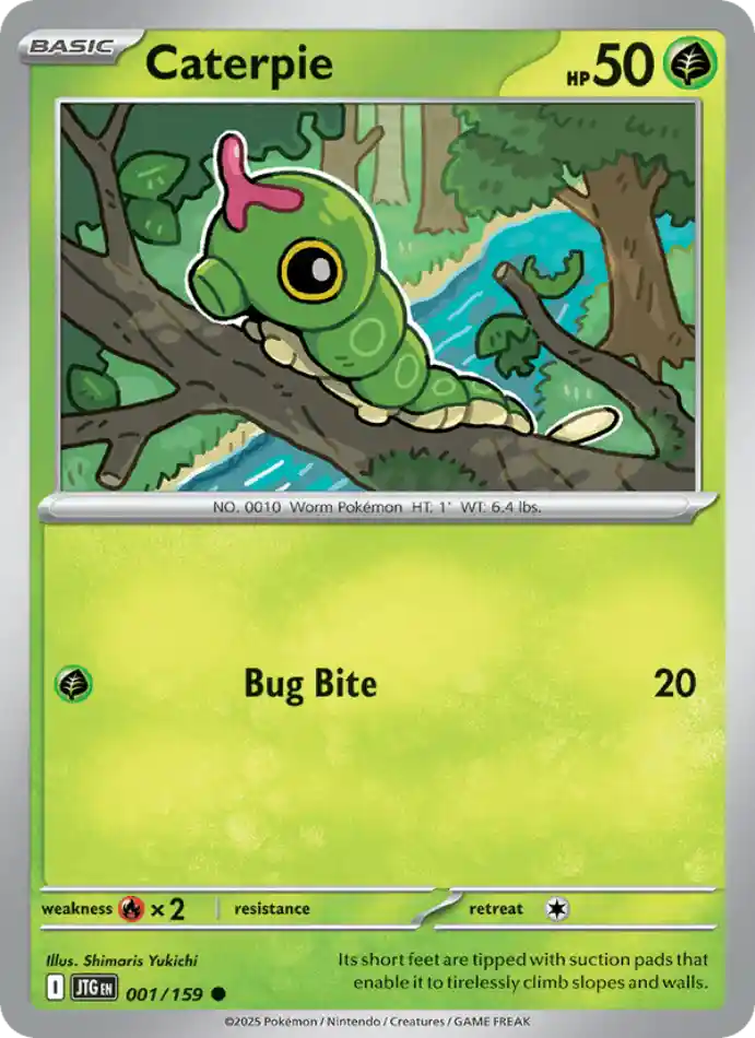 caterpie-common-journey-together-001-159-pokemon-karti.webp Caterpie - Reverse Holo Common - Journey Together - 001/159 - Pokemon Kartı - Görsel 1
