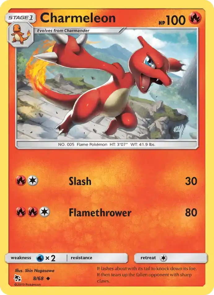 charmeleon-uncommon-hidden-fates-008-68-pokemon-karti.webp Charmeleon - Uncommon - Hidden Fates - 008/68 - Pokemon Kartı - Görsel 1