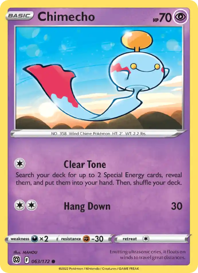 chimecho-common-brilliant-stars-063-172-pokemon-karti.webp Chimecho - Common - Brilliant Stars - 063/172 - Pokemon Kartı - Görsel 1