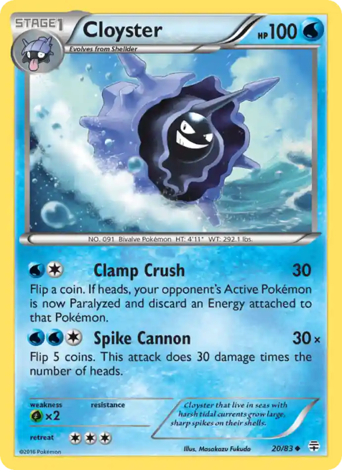 cloyster-uncommon-generations-020-83-pokemon-karti.webp Cloyster - Reverse Holo Uncommon - Generations - 020/83 - Pokemon Kartı - Görsel 1