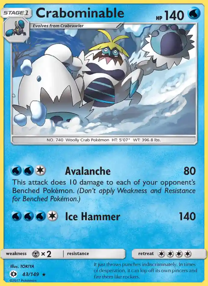crabominable-rare-sun-moon-043-149-pokemon-karti.webp Crabominable - Rare - Sun & Moon - 043/149 - Pokemon Kartı - Görsel 1