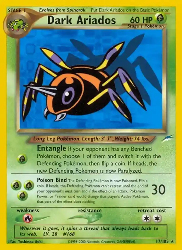 dark-ariados-rare-neo-destiny-017-105-pokemon-karti.webp Dark Ariados - Rare - Neo Destiny - 017/105 - Pokemon Kartı - Görsel 1