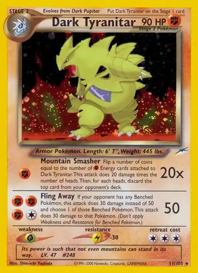 dark-tyranitar-holo-rare-neo-destiny-011-105-pokemon-karti.webp Dark Tyranitar - Holo Rare - Neo Destiny - 011/105 - Pokemon Kartı - Görsel 1